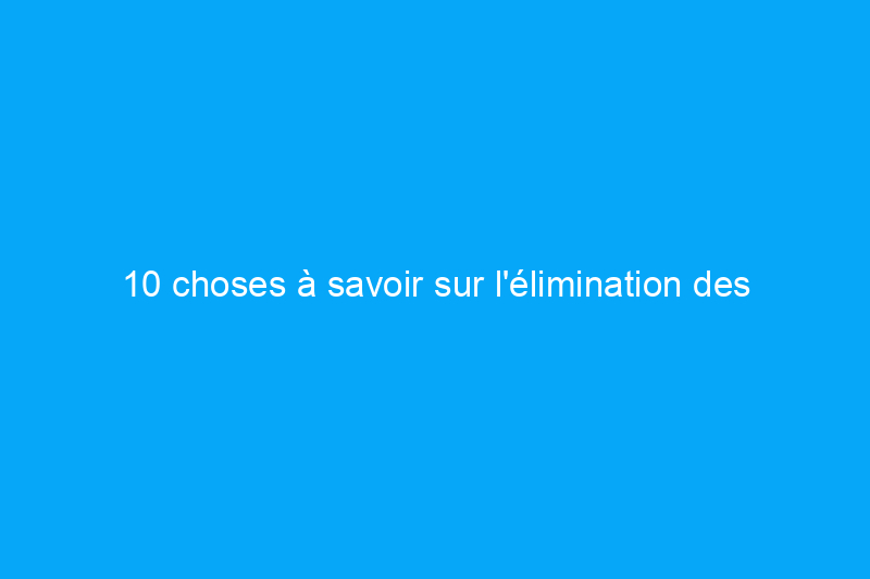 10 choses à savoir sur l'élimination des vieux appareils électroniques