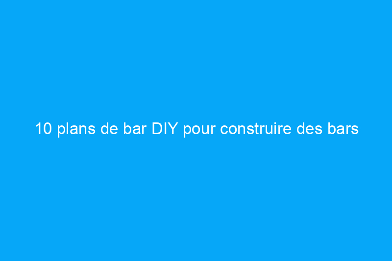 10 plans de bar DIY pour construire des bars d'intérieur et d'extérieur à la maison