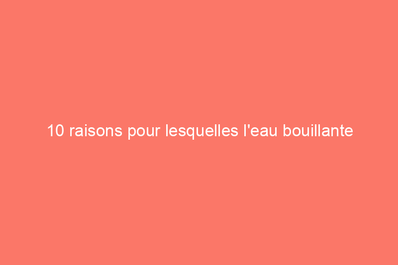 10 raisons pour lesquelles l'eau bouillante peut être utile dans la maison