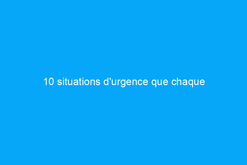 10 situazioni di emergenza che ogni proprietario di casa dovrebbe sapere come gestire