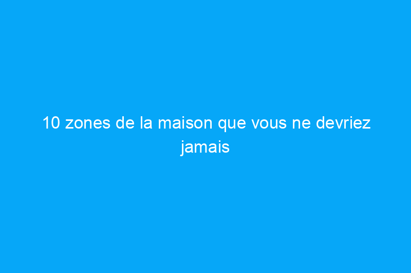 10 zones de la maison que vous ne devriez jamais nettoyer à la vapeur