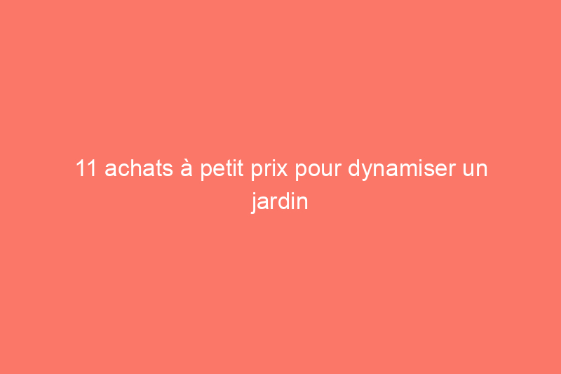 11 achats à petit prix pour dynamiser un jardin ennuyeux