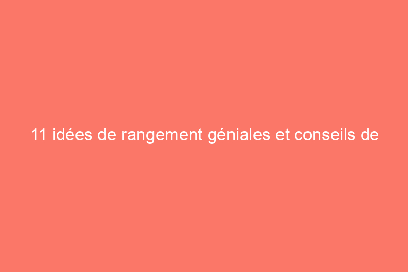 11 idées de rangement géniales et conseils de conception pour les petits espaces