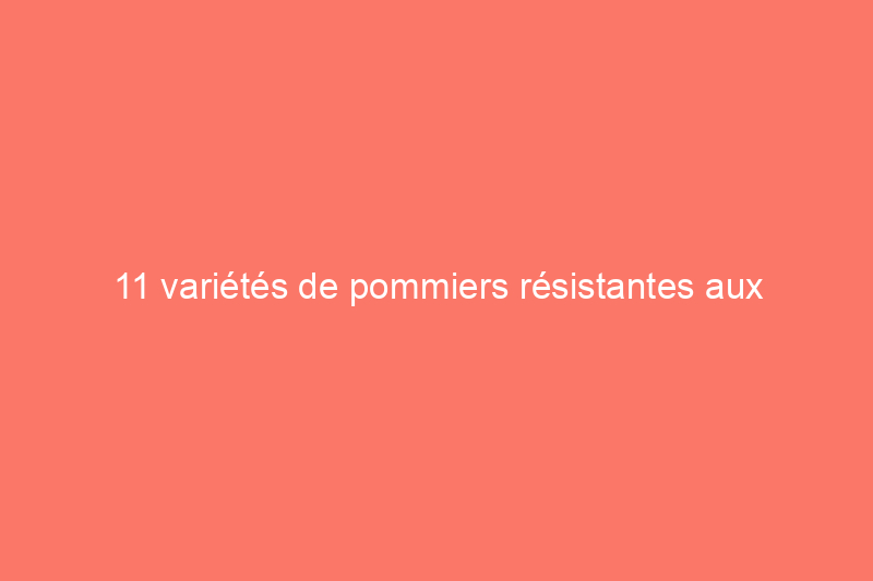 11 variétés de pommiers résistantes aux maladies