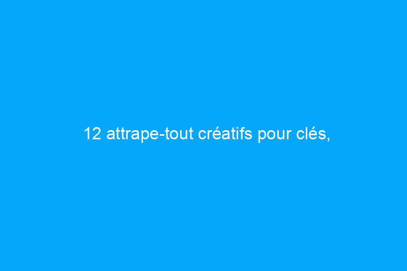 12 attrape-tout créatifs pour clés, portefeuilles et téléphones