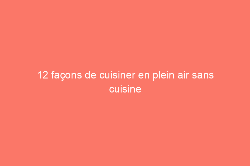 12 façons de cuisiner en plein air sans cuisine