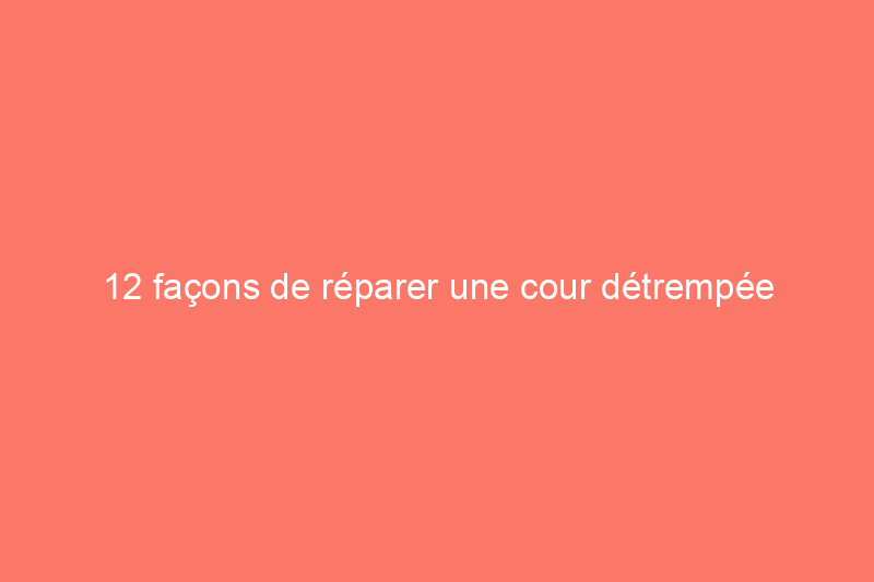 12 façons de réparer une cour détrempée