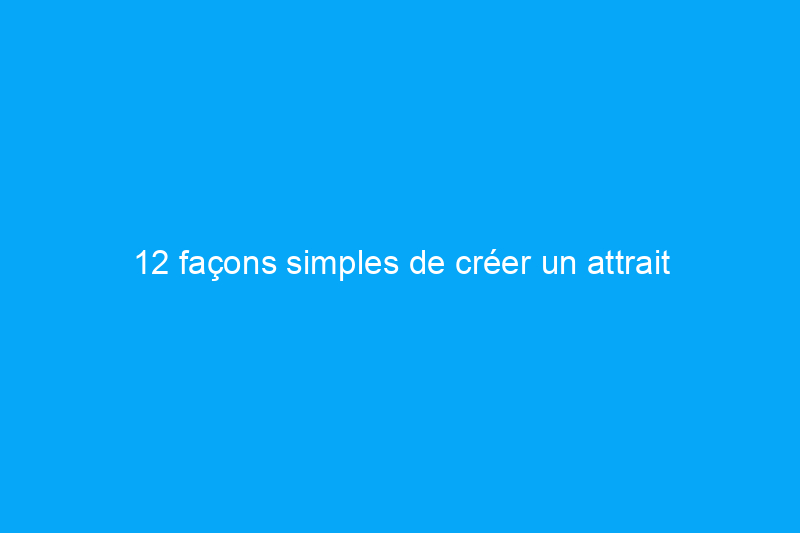 12 façons simples de créer un attrait extérieur en hiver