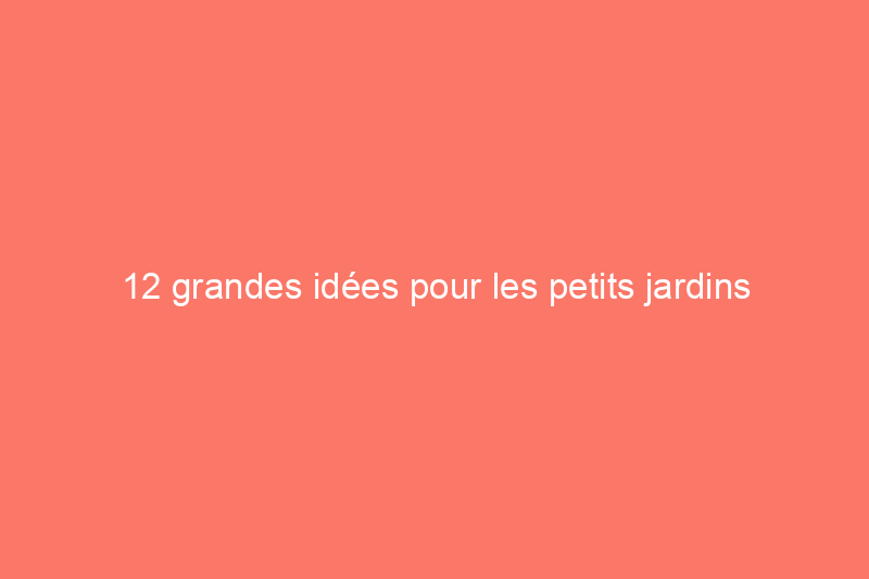 12 grandes idées pour les petits jardins