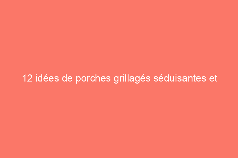 12 idées de porches grillagés séduisantes et sereines