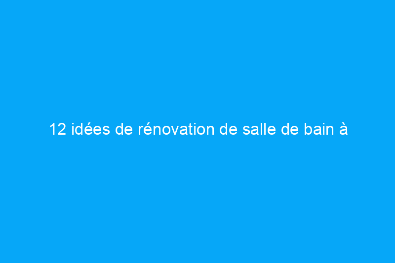 12 idées de rénovation de salle de bain à petit prix