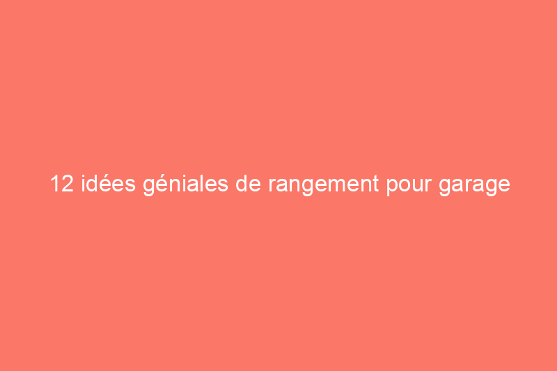 12 idées géniales de rangement pour garage suspendu