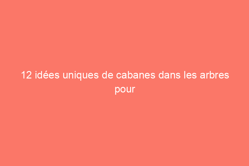 12 idées uniques de cabanes dans les arbres pour votre jardin