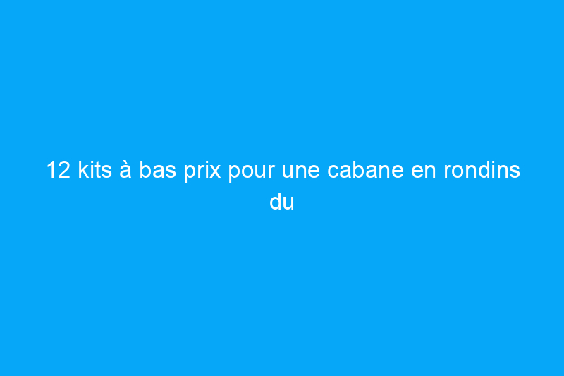 12 kits à bas prix pour une cabane en rondins du 21e siècle