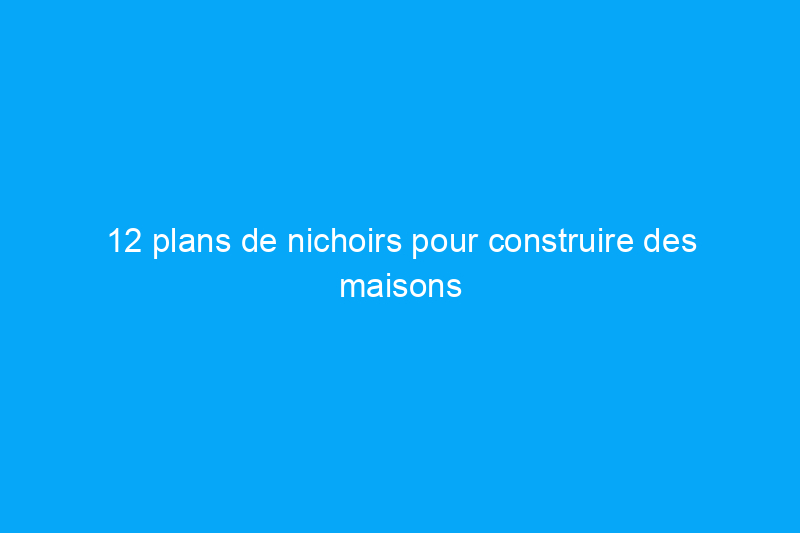 12 plans de nichoirs pour construire des maisons pour vos amis à plumes