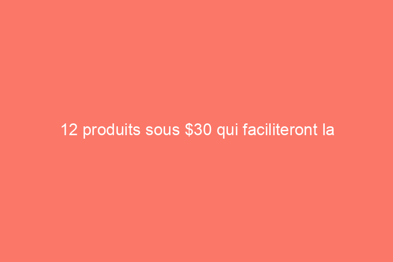 12 produits sous $30 qui faciliteront la rénovation de votre maison