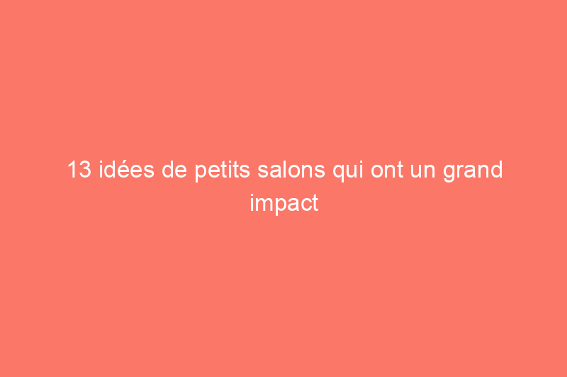 13 idées de petits salons qui ont un grand impact