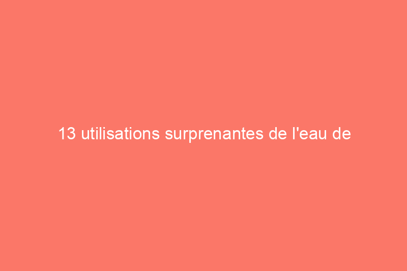 13 utilisations surprenantes de l'eau de Javel dans la maison