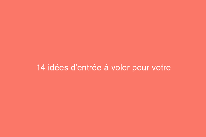 14 idées d'entrée à voler pour votre maison