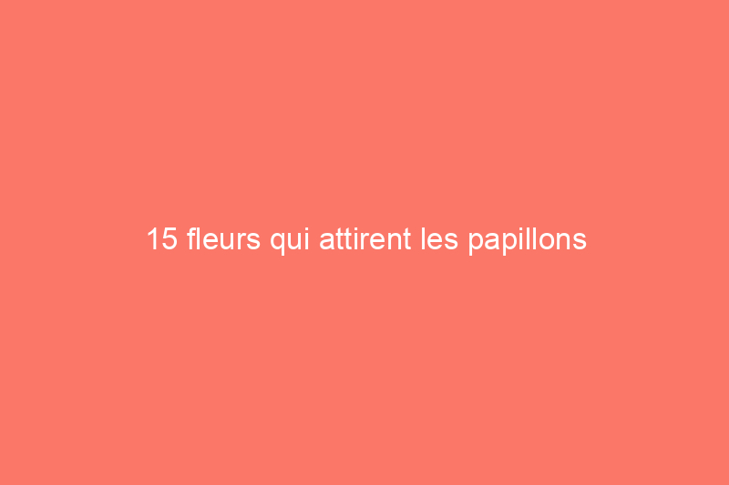 15 fleurs qui attirent les papillons