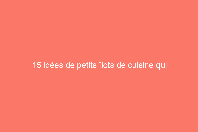 15 idées de petits îlots de cuisine qui inspirent