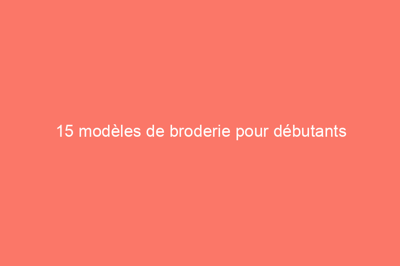 15 modèles de broderie pour débutants