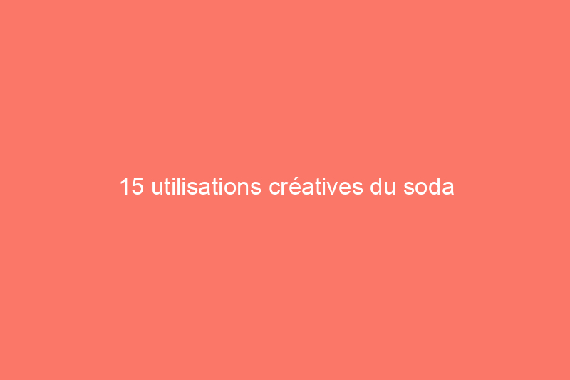 15 utilisations créatives du soda