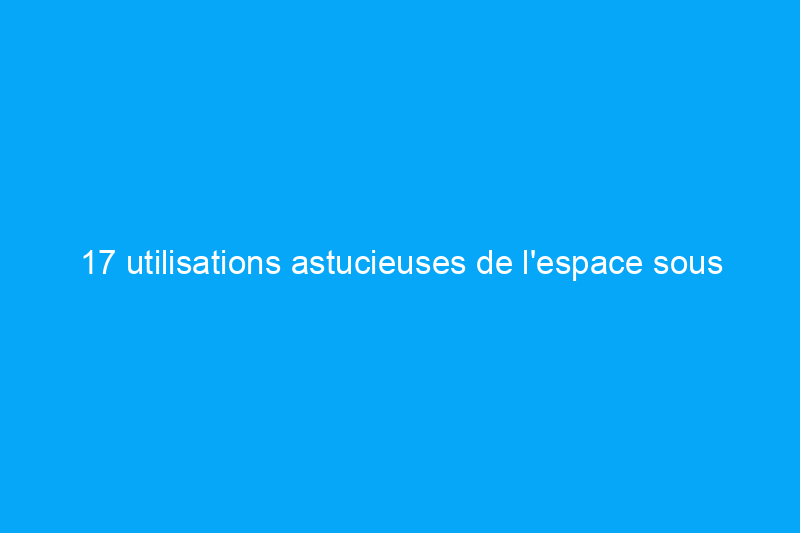 17 utilisations astucieuses de l'espace sous l'escalier