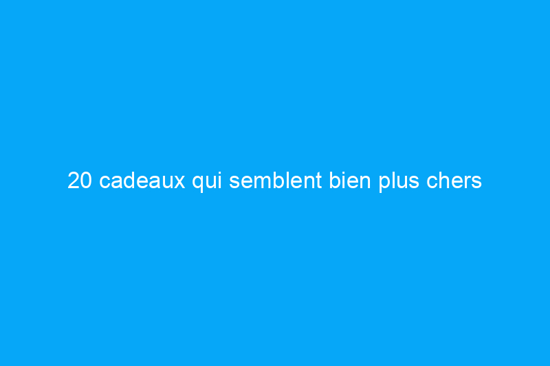 20 cadeaux qui semblent bien plus chers qu'ils ne le sont en réalité