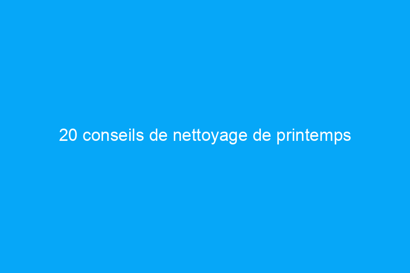 20 conseils de nettoyage de printemps intelligents pour les propriétaires soucieux du développement durable