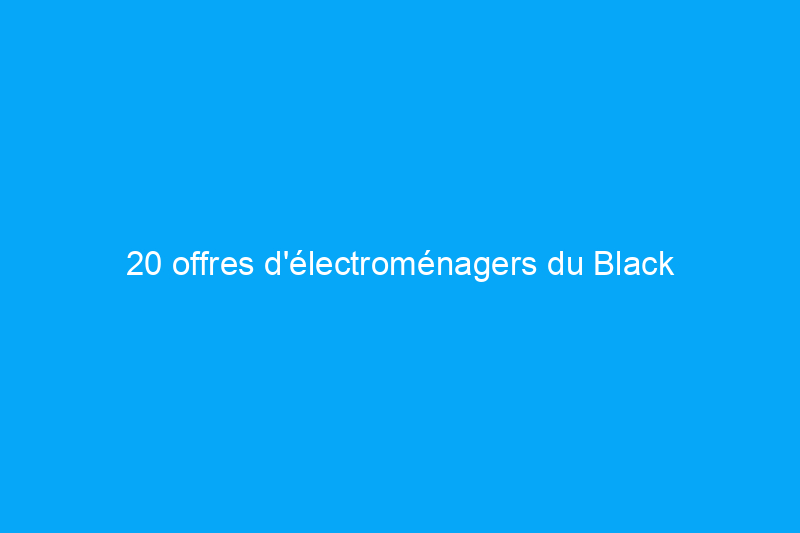 20 offres d'électroménagers du Black Friday que vous pouvez acheter dès maintenant