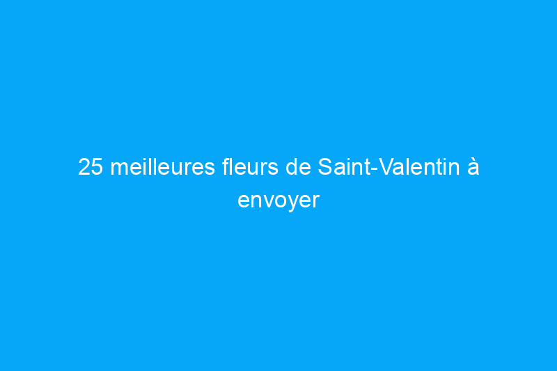 25 meilleures fleurs de Saint-Valentin à envoyer à votre chéri