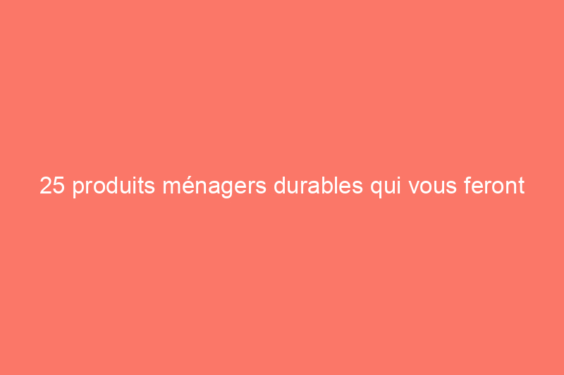 25 produits ménagers durables qui vous feront économiser de l'argent