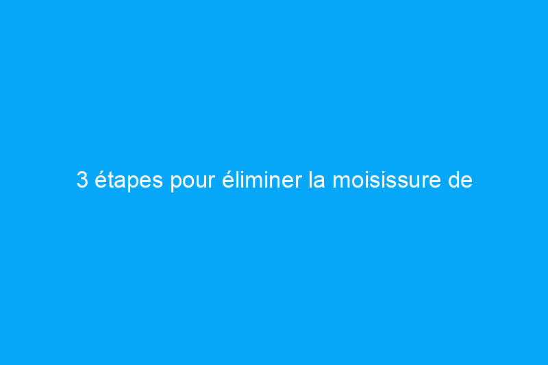 3 étapes pour éliminer la moisissure de l'extérieur de votre maison