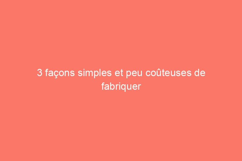 3 façons simples et peu coûteuses de fabriquer soi-même un piège à moustiques