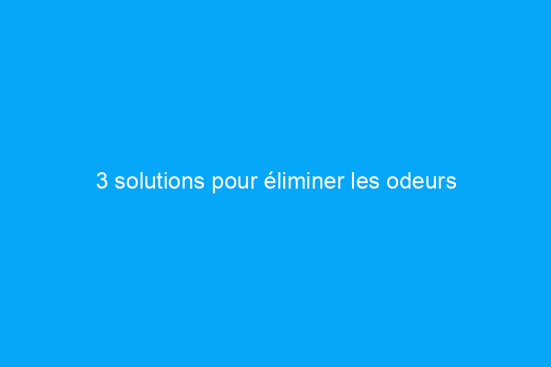 3 solutions pour éliminer les odeurs d'essence