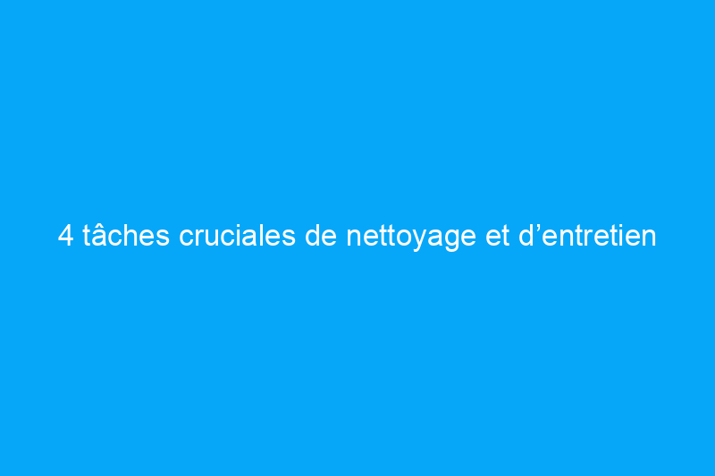 4 tâches cruciales de nettoyage et d’entretien du four à effectuer avant l’hiver