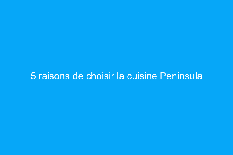 5 raisons de choisir la cuisine Peninsula