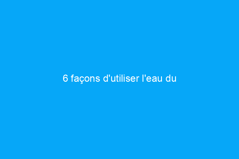 6 façons d'utiliser l'eau du déshumidificateur dans la maison