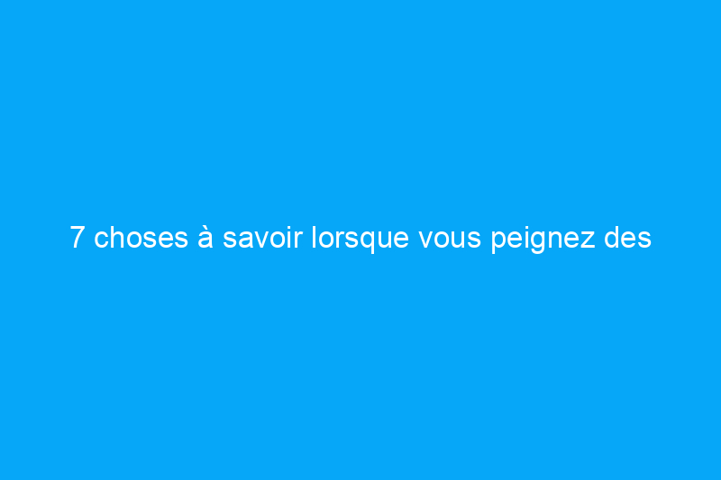 7 choses à savoir lorsque vous peignez des armoires de cuisine