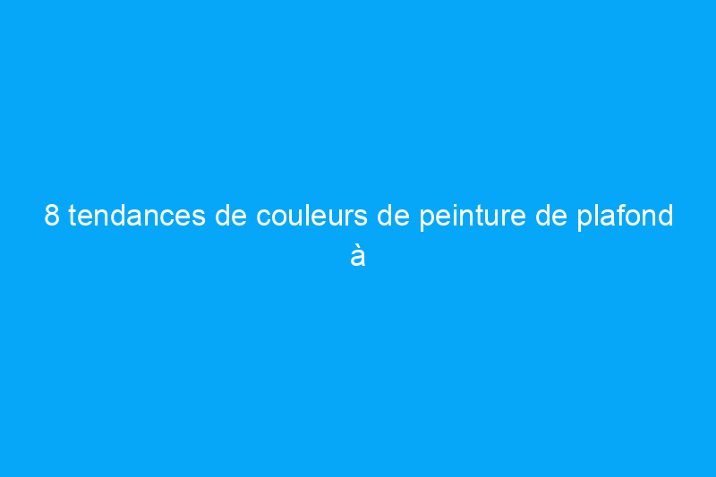 8 tendances de couleurs de peinture de plafond à prendre en compte pour votre prochain rafraîchissement de maison