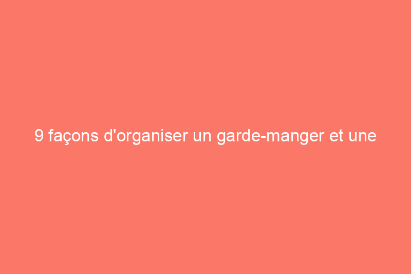 9 façons d'organiser un garde-manger et une buanderie combinés