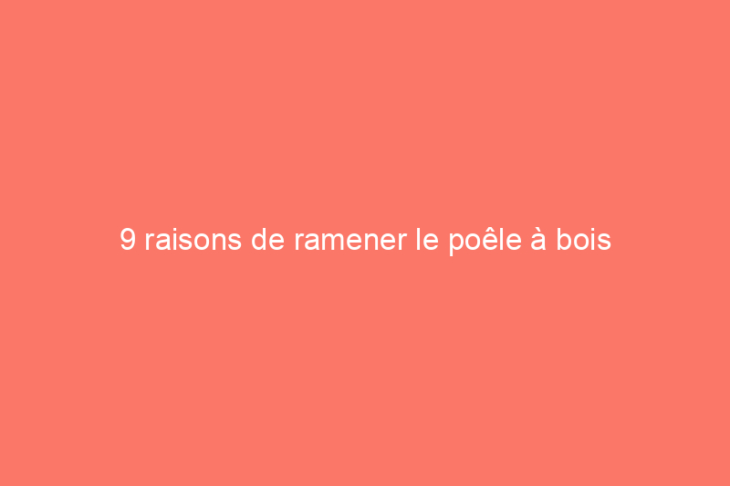 9 raisons de ramener le poêle à bois