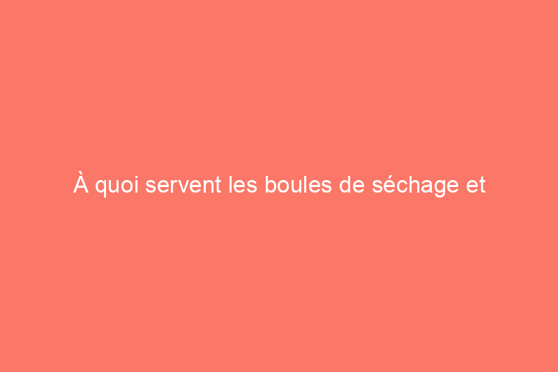 À quoi servent les boules de séchage et fonctionnent-elles réellement ?