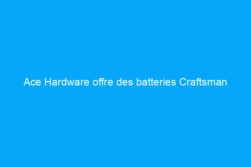 Ace Hardware offre des batteries Craftsman gratuites : voici comment obtenir la vôtre