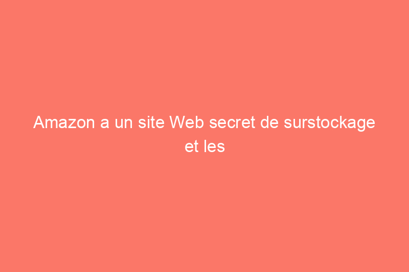 Amazon a un site Web secret de surstockage et les articles commencent à moins de $10