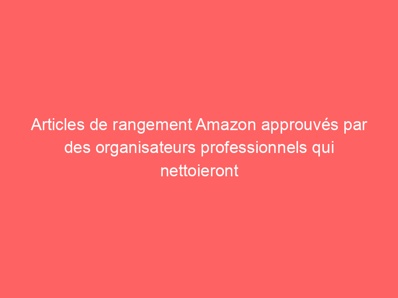 Articles de rangement Amazon approuvés par des organisateurs professionnels qui nettoieront rapidement votre cuisine et votre garde-manger