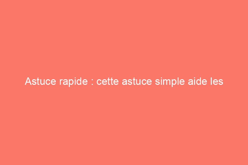 Astuce rapide : cette astuce simple aide les plantes à s'arroser elles-mêmes