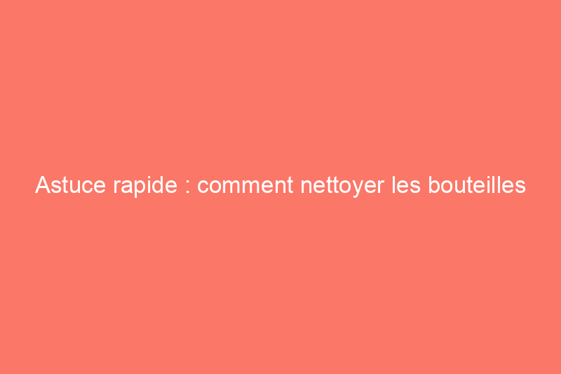 Astuce rapide : comment nettoyer les bouteilles en verre (et les vases) avec du riz