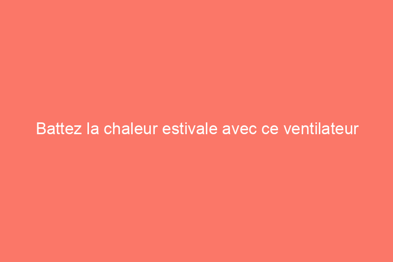 Battez la chaleur estivale avec ce ventilateur Craftsman qui est actuellement à 20%